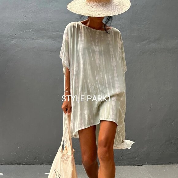 STYLE PARK TIE DYE SHORT BEACH DRESS - ONE SIZE - BNWT - Picture 8 of 8